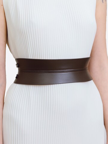 Haute Cuir - Cinturón 'Slim Sablier Corset Belt' en marrón