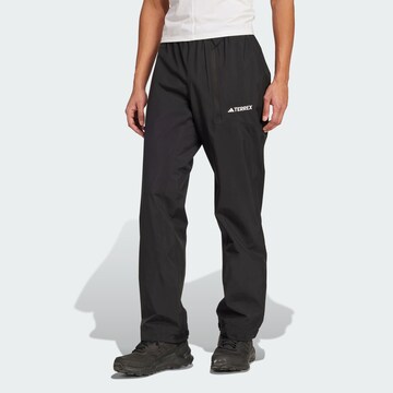 ADIDAS TERREX - Loosefit Pantalón de montaña en negro: frente