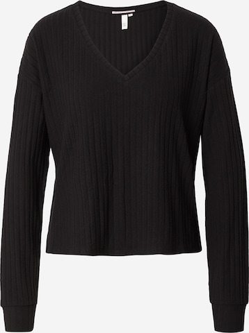 Pull-over QS en noir : devant