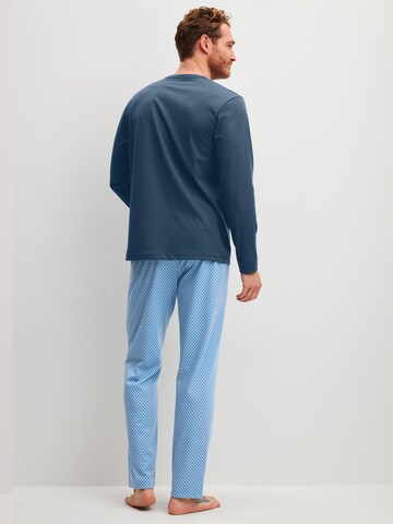 CALIDA Pyjama lang 'Cotton Special'‌‌‌‌‌‌ in Blau
