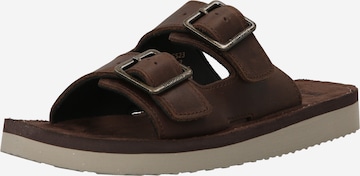 Barbour Mules in Brown: front