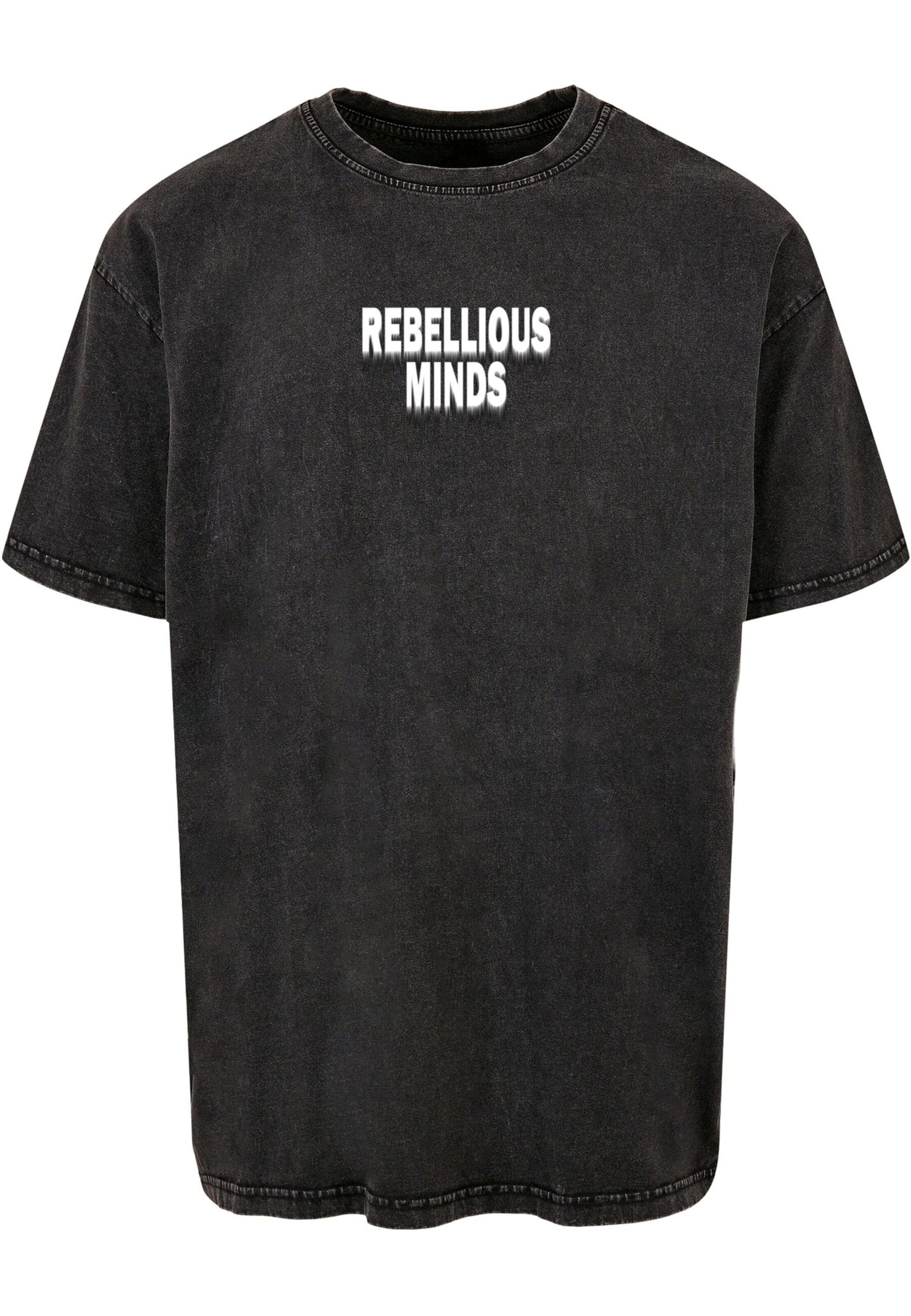 Merchcode T-Shirt 'Rebellious Minds' in Schwarz: Vorderseite