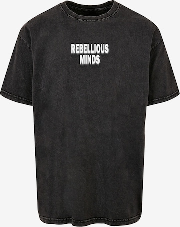 Merchcode T-Shirt 'Rebellious Minds' in Schwarz: predná strana