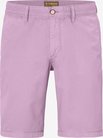 REDPOINT Regular Chino Pants in Purple: front