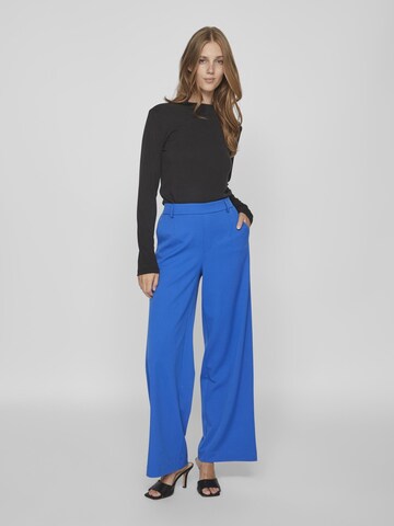 VILA Wide leg Bandplooibroek 'Varone' in Blauw