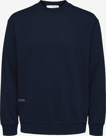 Sweat-shirt 'Aren' SELECTED HOMME en bleu : devant