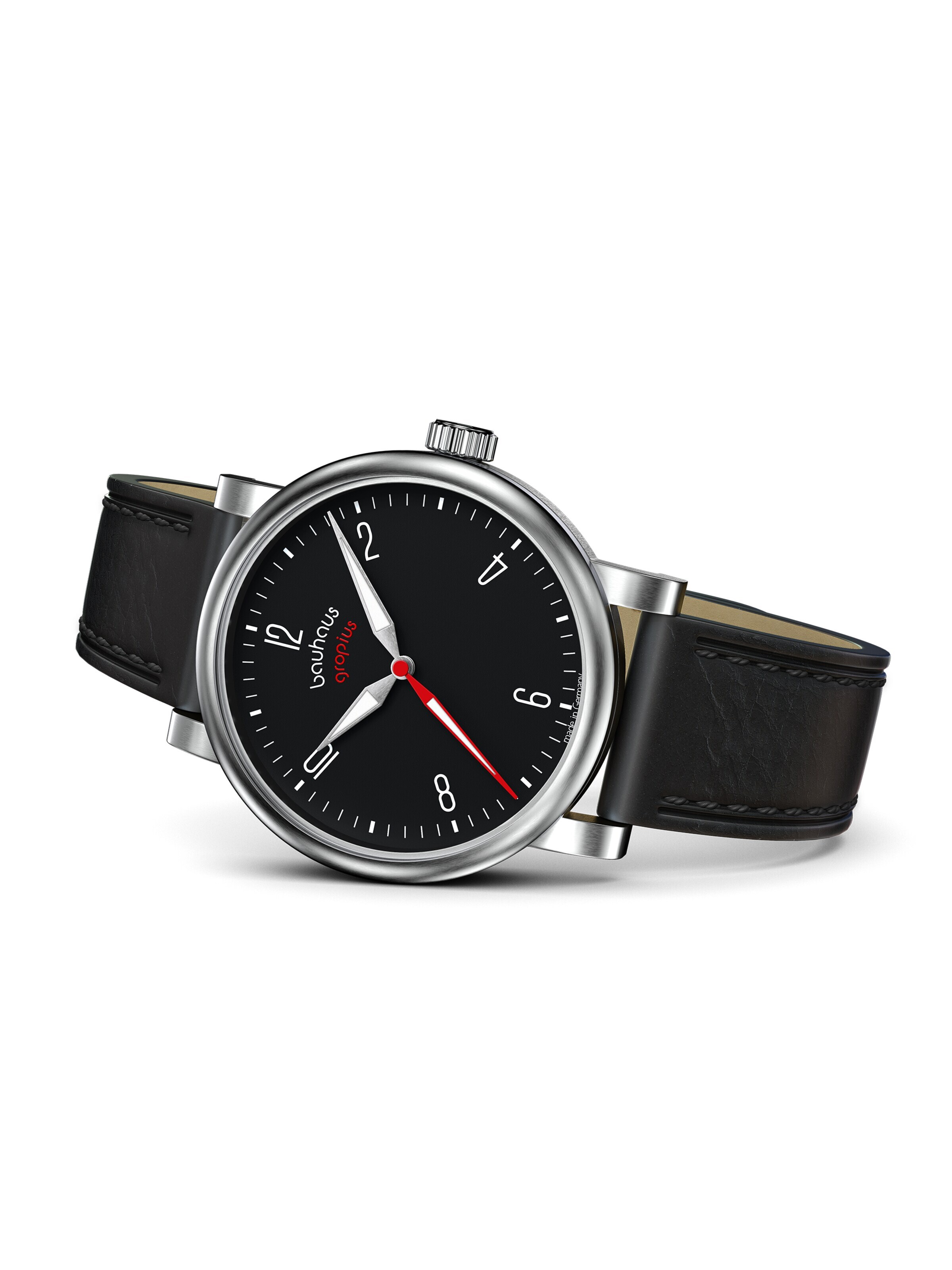WALTER GROPIUS Analog Watch 'KONTUR' in Black