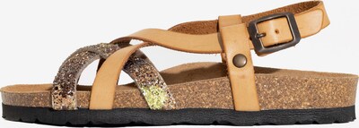 Bayton Remsandal 'Kari' i camel / guld, Produktvy