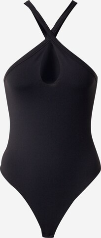 Free People Shirt Bodysuit in Black: front