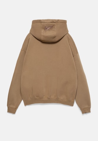 Pull&Bear Mikina 'STWD' – hnědá