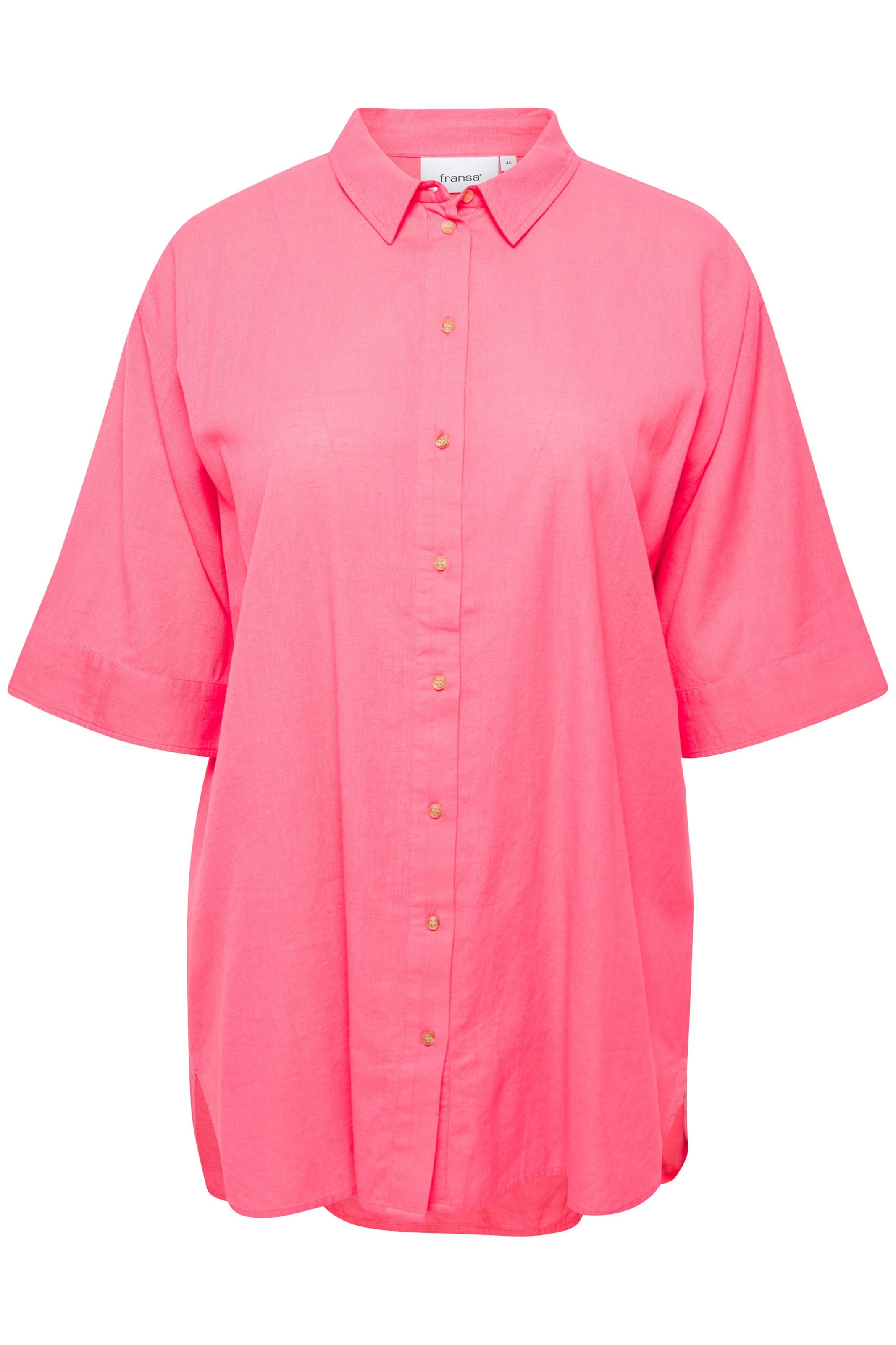 Fransa Curve Bluse 'FPMaddie' in Pink: Vorderseite