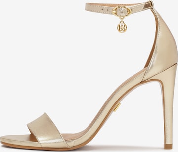 Kazar Sandals in Gold: front