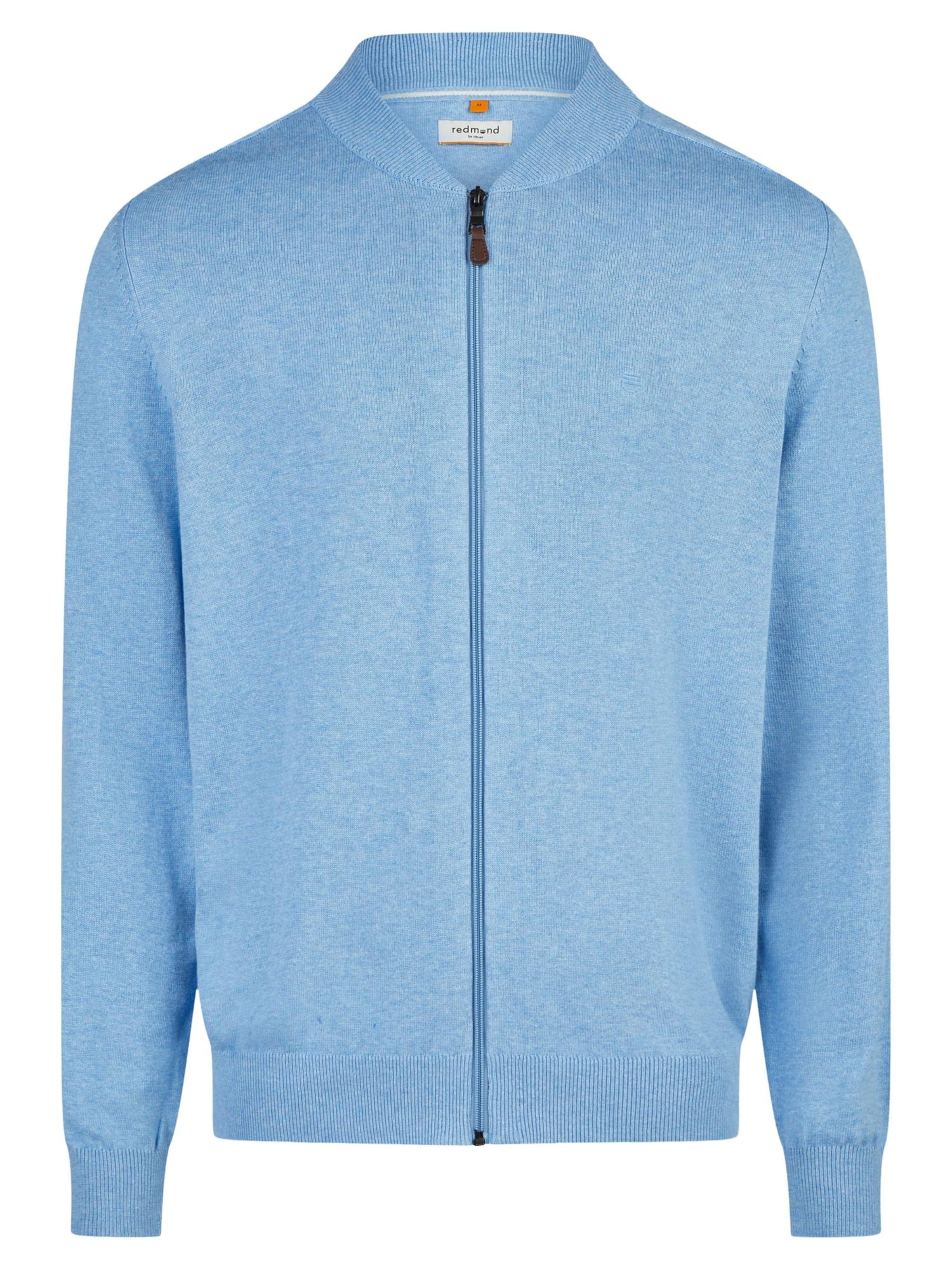 redmond Strickjacke 'Basic'‌‌‌‌‌‌ in Blau: Vorderseite