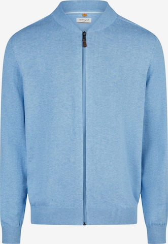 redmond Strickjacke 'Basic' in Blau: Vorderseite