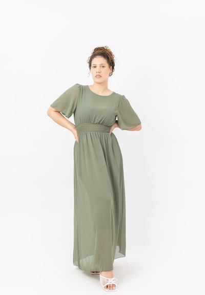 Elara Robe en 40 en kaki, Vue avec produit
