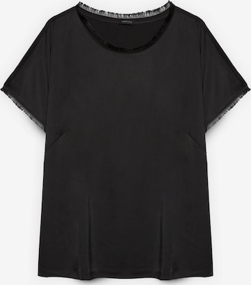 Camicia da donna di Fiorella Rubino in nero: frontale