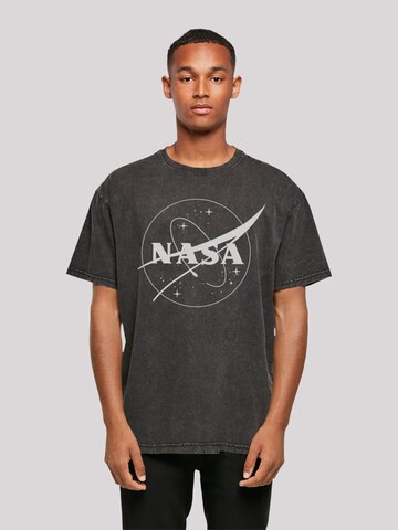 F4NT4STIC Shirt 'NASA Classic Insignia Logo' in Zwart: voorkant