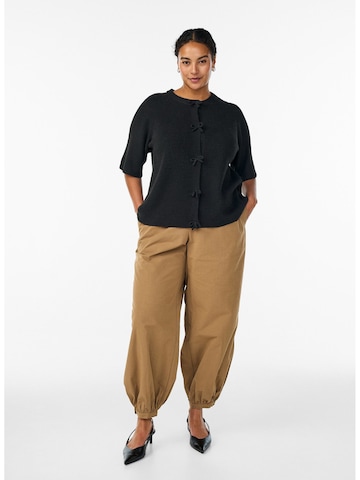 Zizzi Вязаная кофта 'Casunny' в Черный