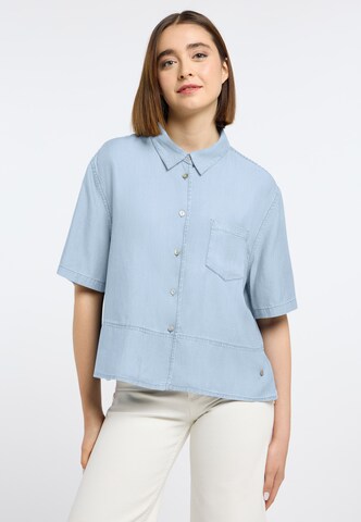 Frieda & Freddies NY Bluse in Blau: Vorderseite