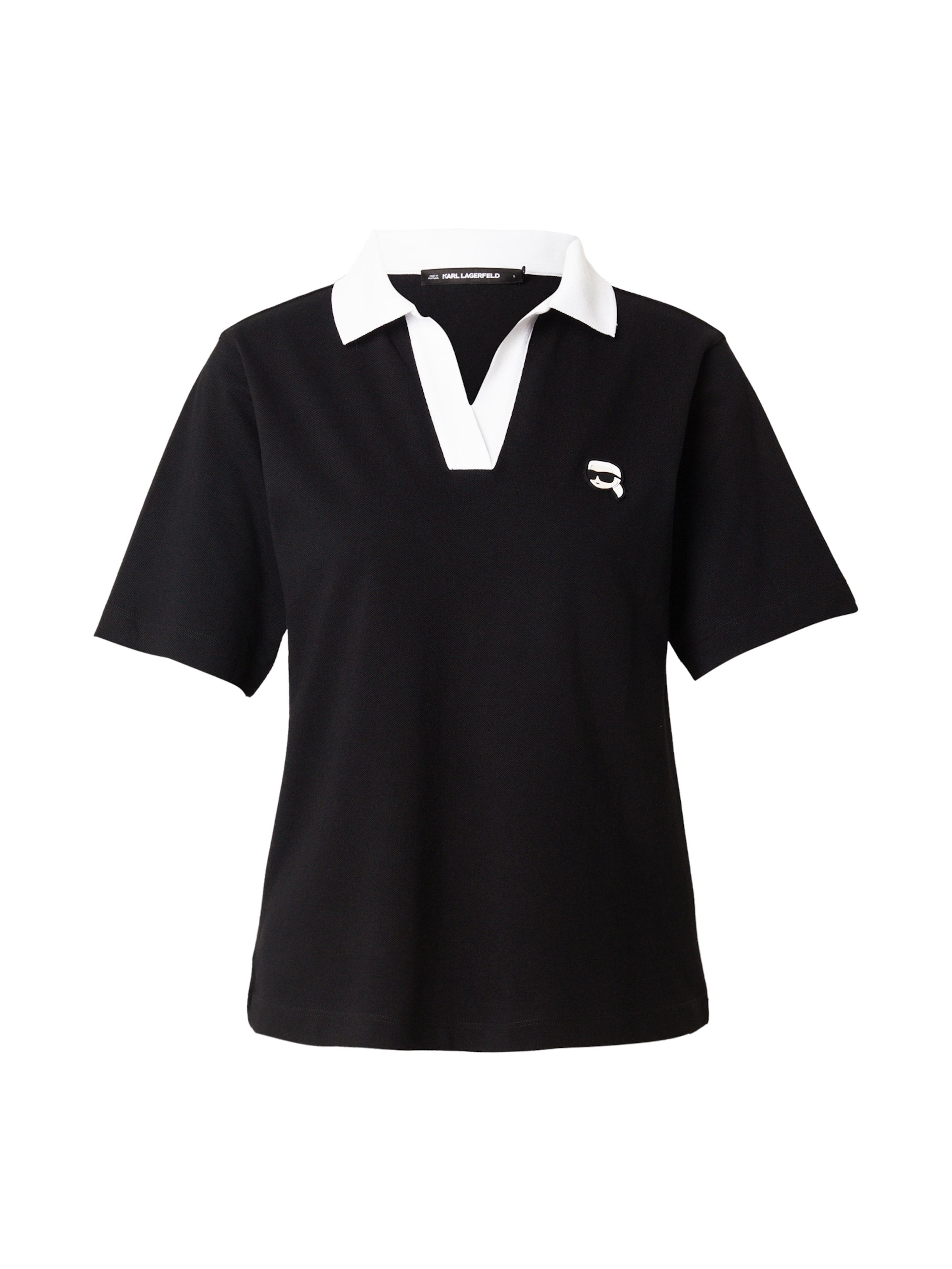 Tricou 'IKON' Karl Lagerfeld pe negru / alb, Vizualizare produs