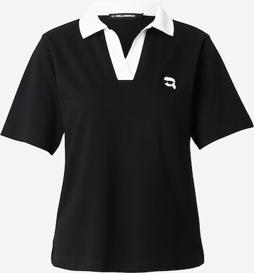 juoda Karl Lagerfeld Marškinėliai 'IKON': priekis