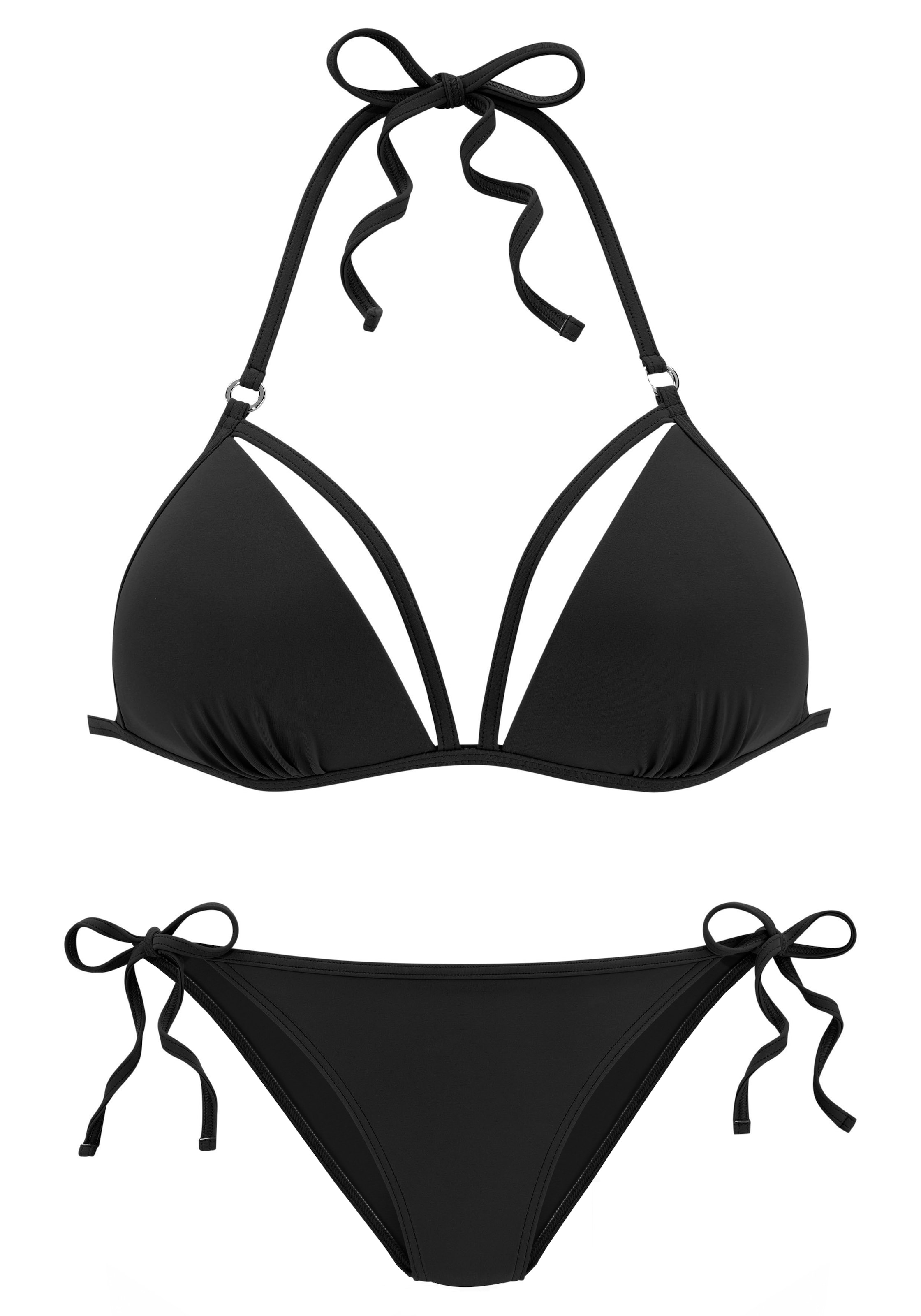 VIVANCE Triangel Bikini in Zwart: voorkant