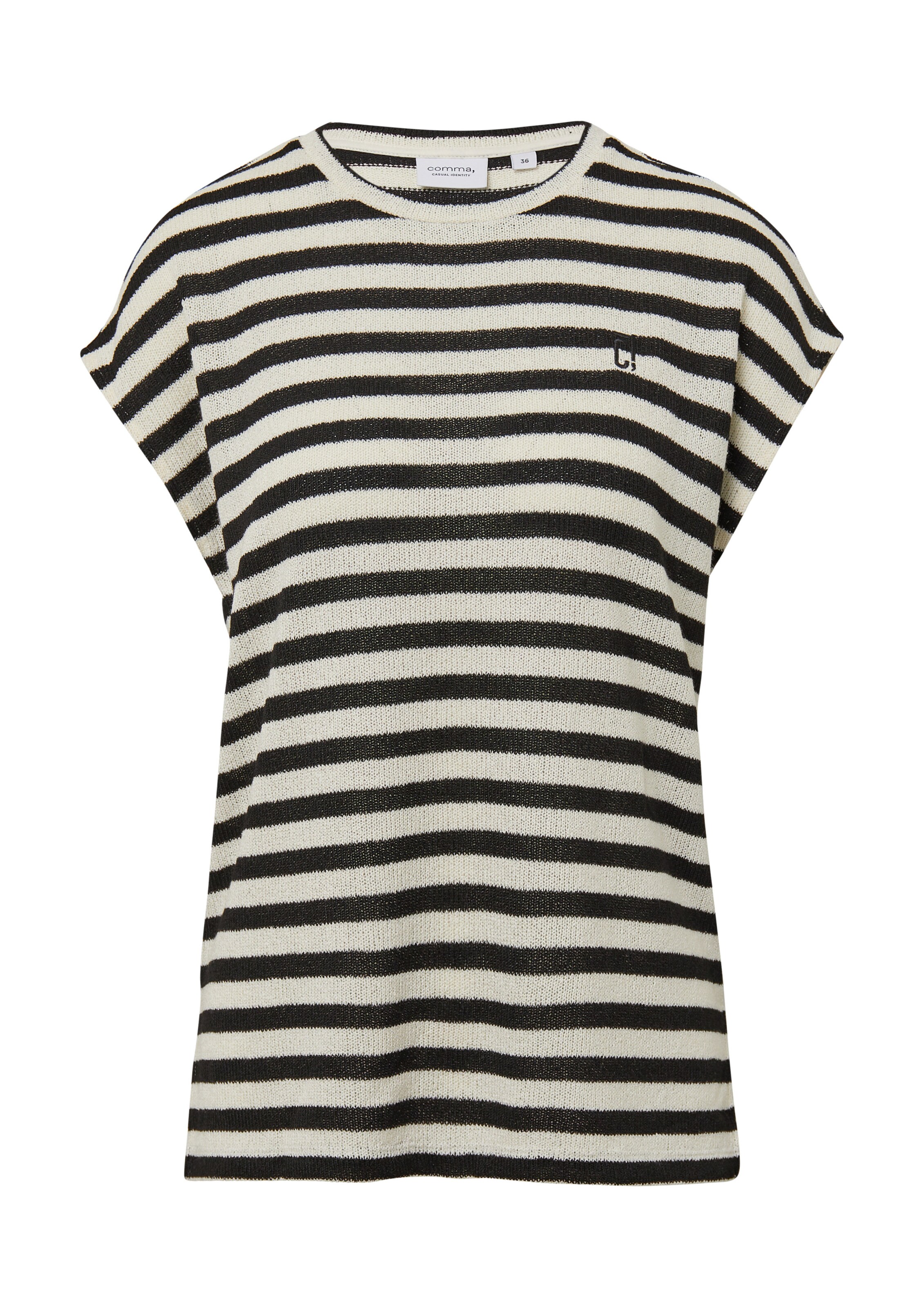 T-shirt comma casual identity en beige : devant