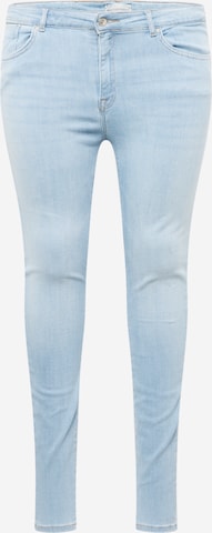 Skinny Jeans 'POWER' de la ONLY Carmakoma pe albastru: față