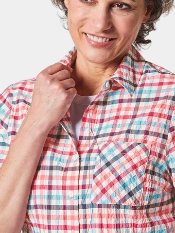 Goldner Bluse 'Seersucker' in Mischfarben