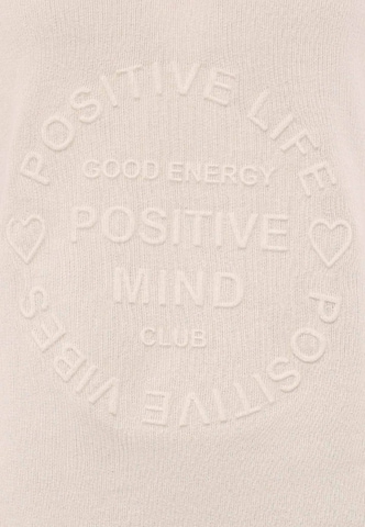 Sweat-shirt Zwillingsherz en beige : devant