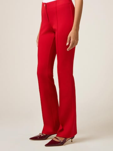 oltre Flared Trousers in Red