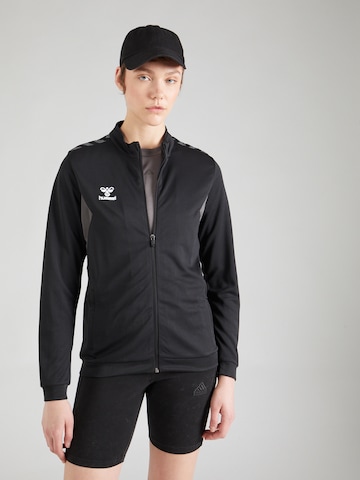 Hummel Sportief sweatvest 'AUTHENTIC' in Zwart: voorkant