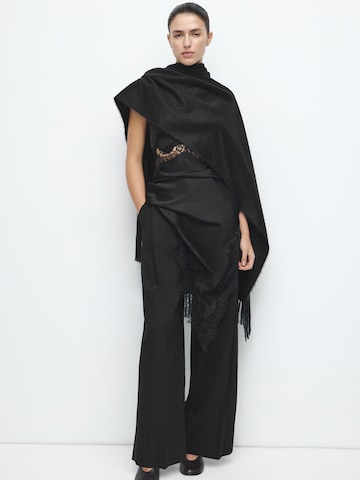 MANGO Wide leg Pleat-front trousers 'MILO' in Black
