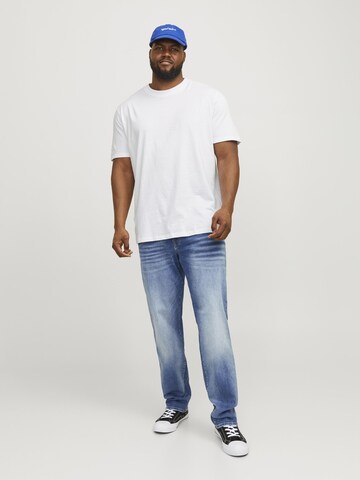 T-Shirt 'JJEBradley' Jack & Jones Plus en blanc