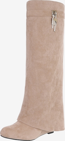 Ital-Design Boots in Beige: front