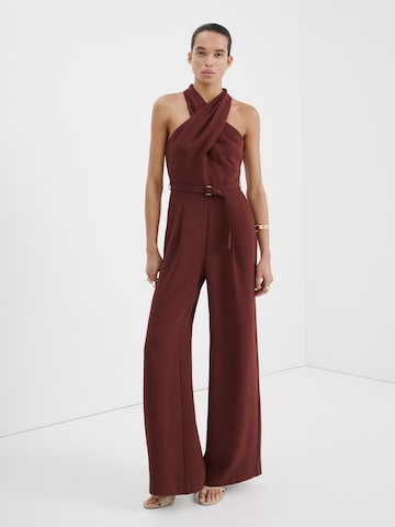 MANGO Jumpsuit 'Jane' in Rood: voorkant