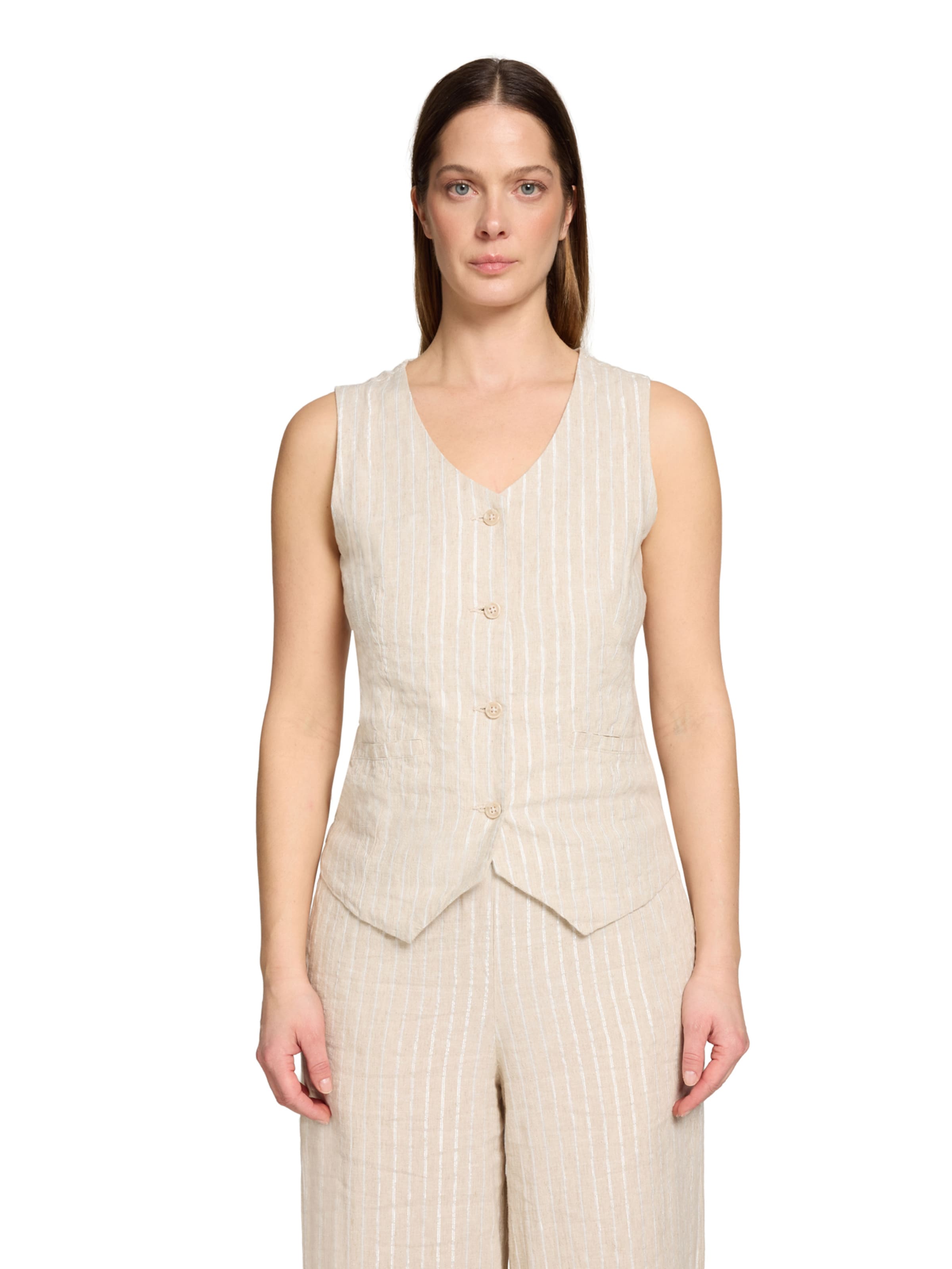 Cartoon Blouse in Beige: voorkant