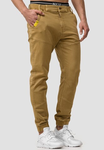 Effilé Pantalon 'Zannes' INDICODE JEANS en marron