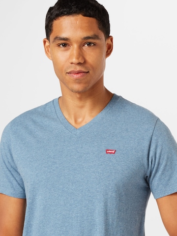 LEVI'S ® - Camisa 'Housemark V Neck Tee' em azul