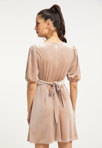 faina Cocktail Dress in Beige