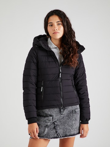 Lake View Between-Season Jacket 'Brenna' in Black: front