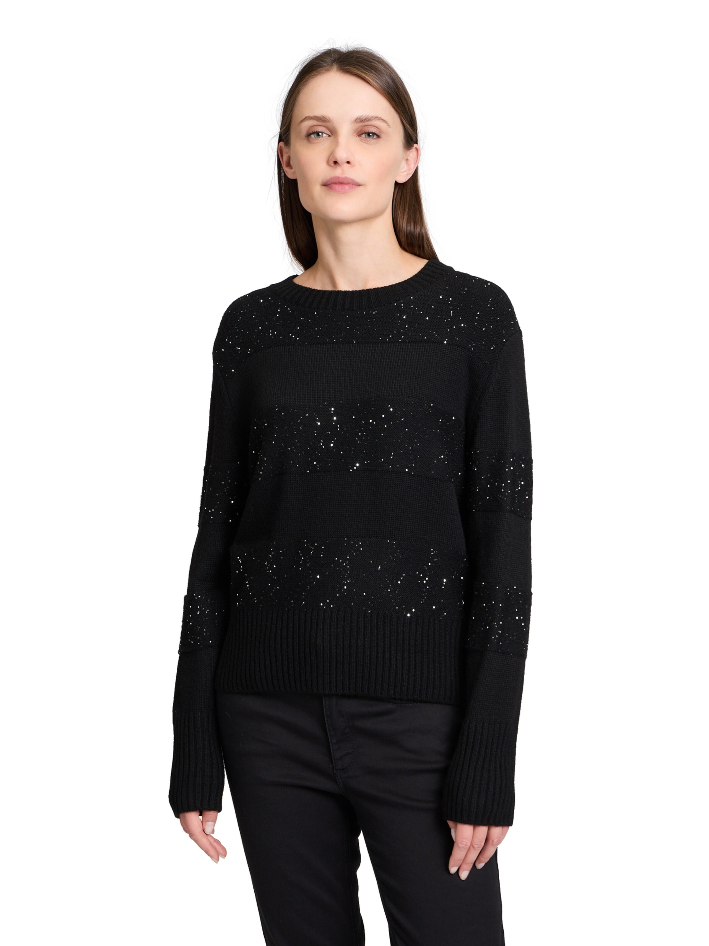 Pull-over Betty & Co en noir : devant