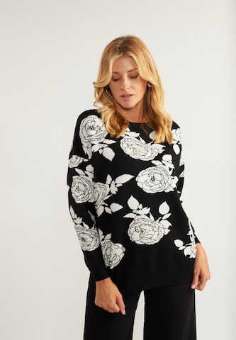 Pull-over Usha en noir : devant