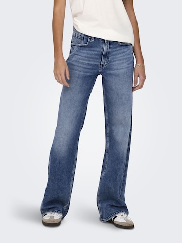 Wide Leg Jean 'Juicy' ONLY en bleu : devant