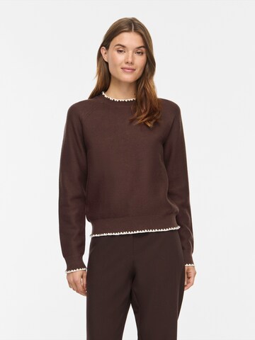VILA Sweater 'VITEGNI' in Brown: front