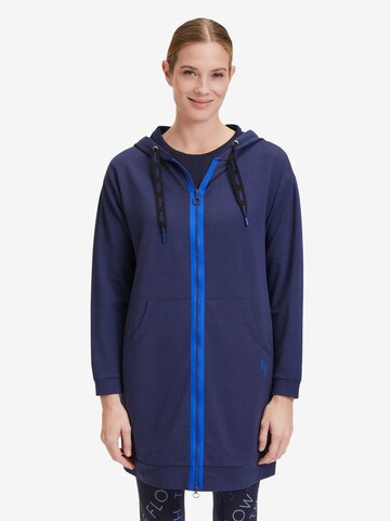 Betty Barclay Zip-Up Hoodie in Blue: front