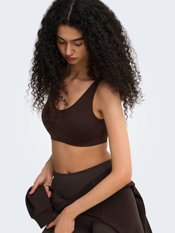 ONLY PLAY Bustier Sport-BH in Braun