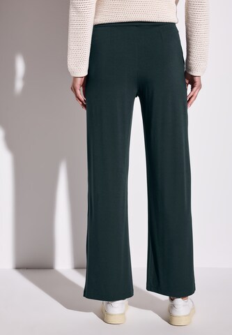 STREET ONE Wide Leg Hose 'Emee' in Grün