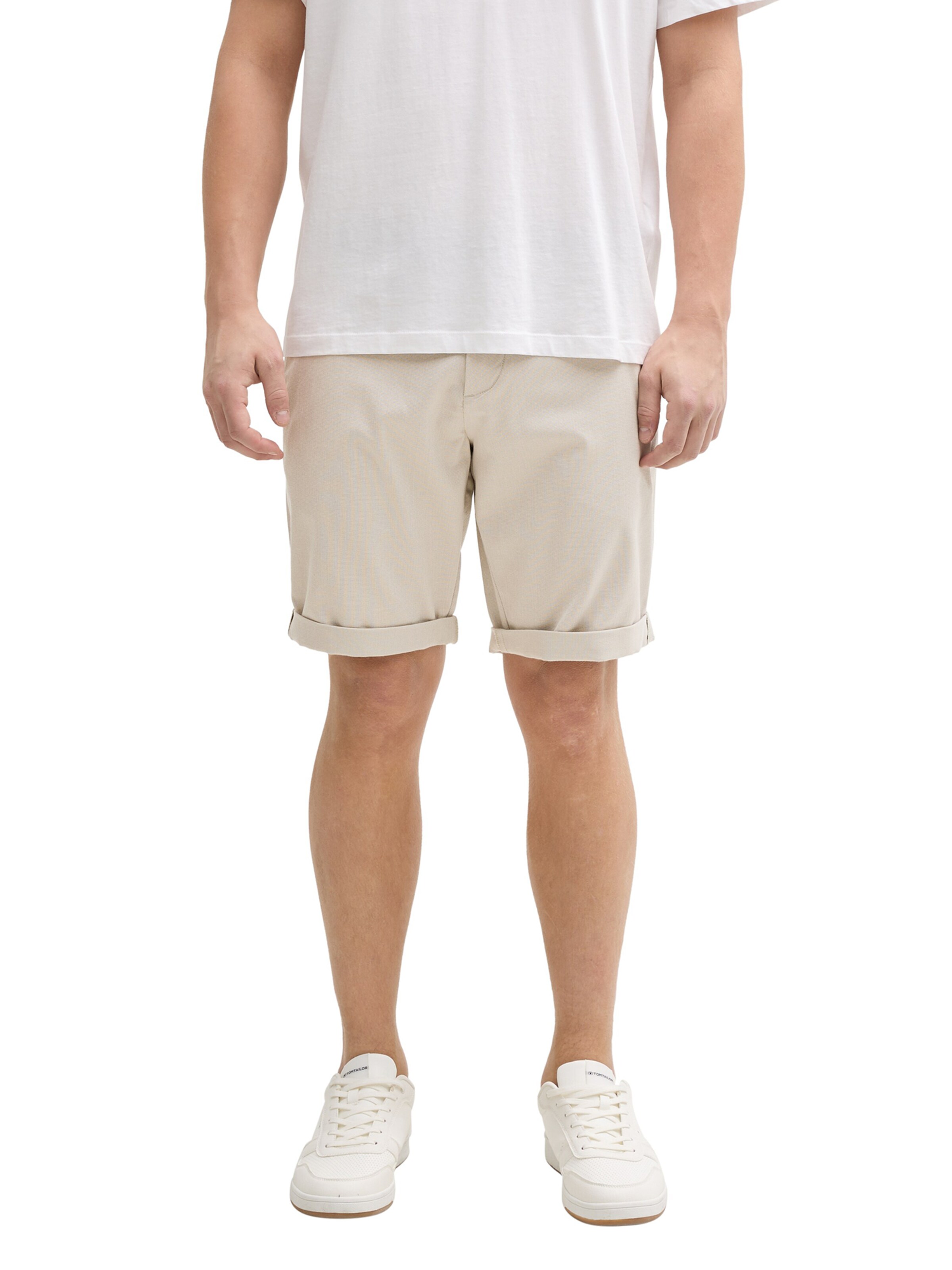 TOM TAILOR DENIM Regular Shorts in Beige: Vorderseite