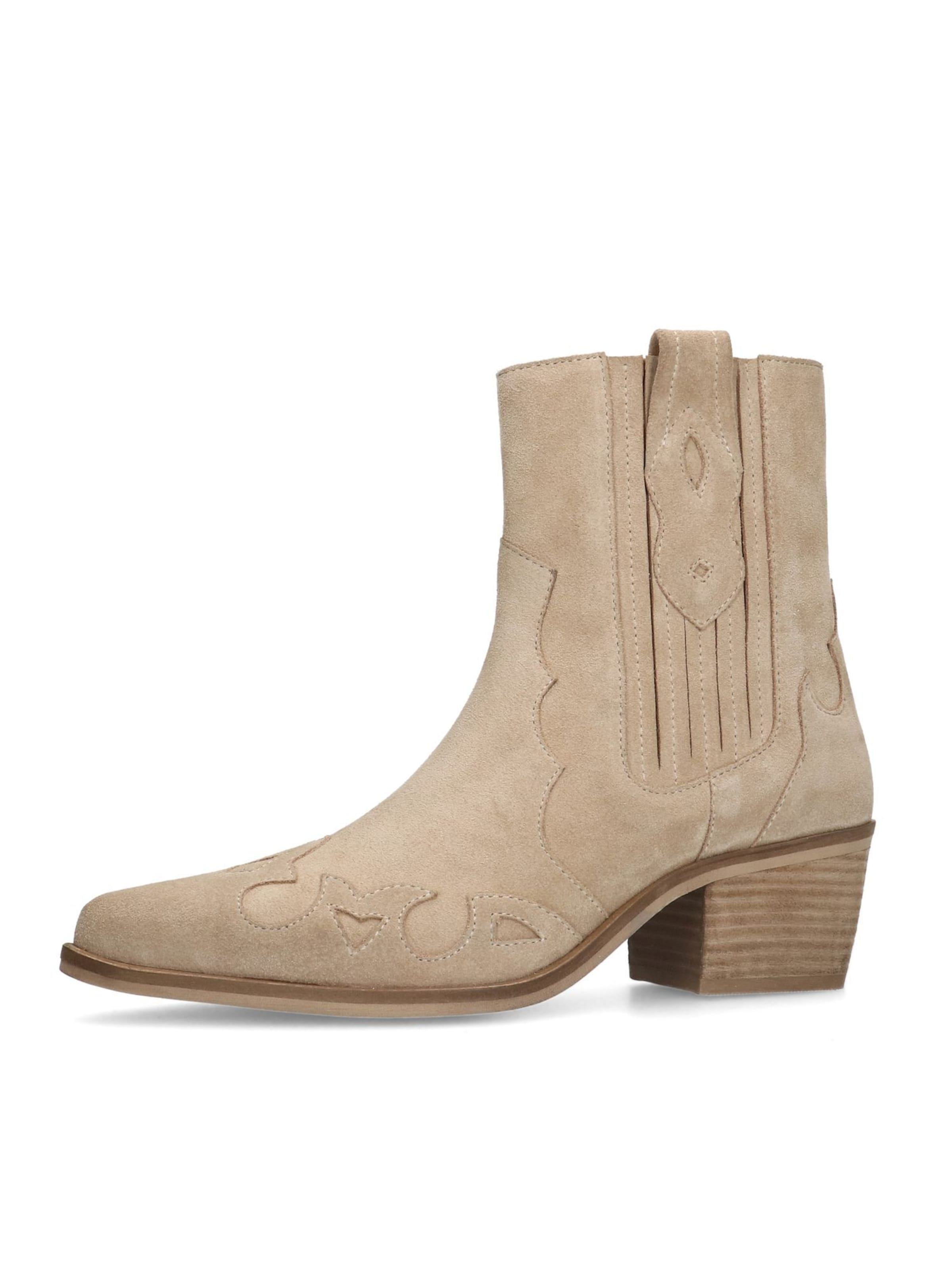 MANFIELD Bottes de cowboy en sable, Vue avec produit